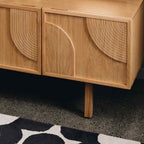Arc TV Stand - Natural Oak - Paulas Home & Living