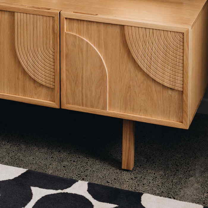 Arc TV Stand - Natural Oak - Paulas Home & Living