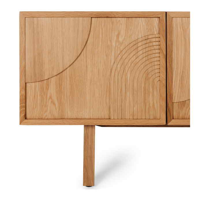 Arc TV Stand - Natural Oak - Paulas Home & Living