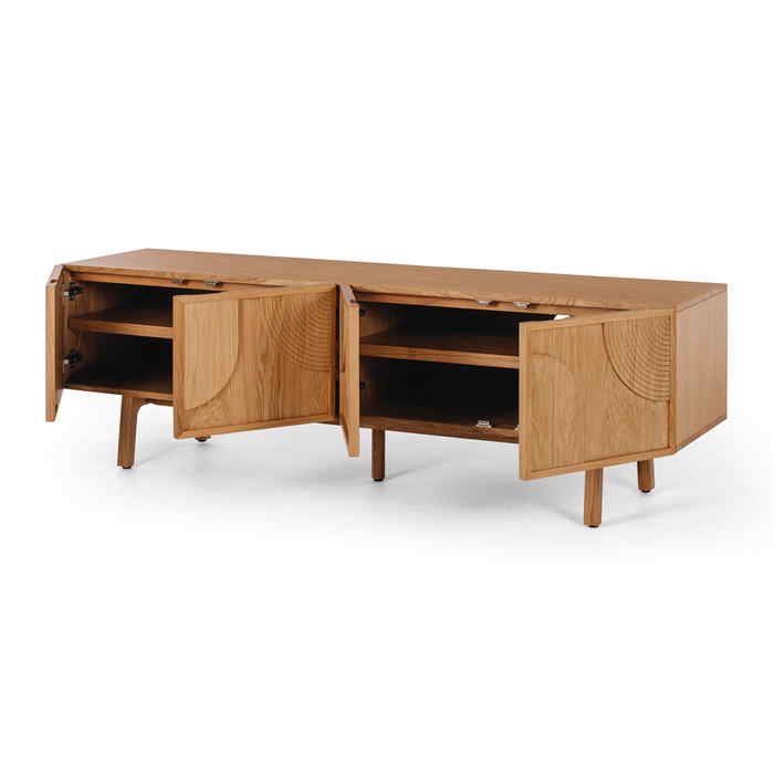 Arc TV Stand - Natural Oak - Paulas Home & Living