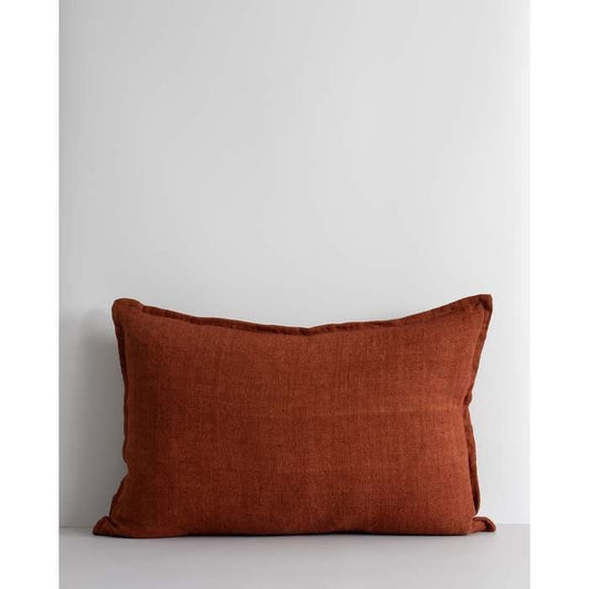 Arcadia Red Leather Cushion - Paulas Home & Living