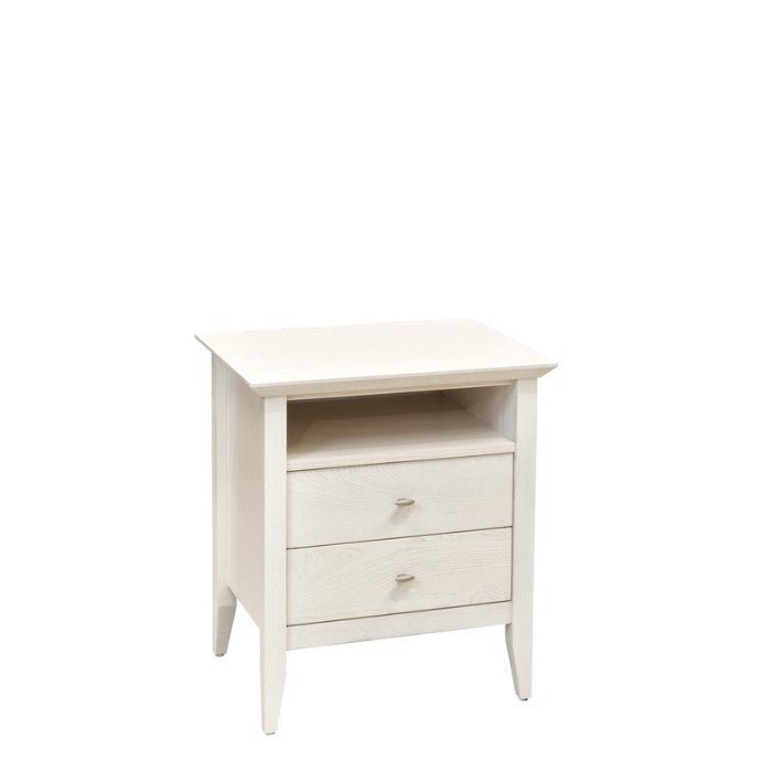 Aria Bedside - 2 Drawer Open Shelf Top - Paulas Home & Living