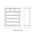 Asher Scotch Chest 7 Drawer - Paulas Home & Living
