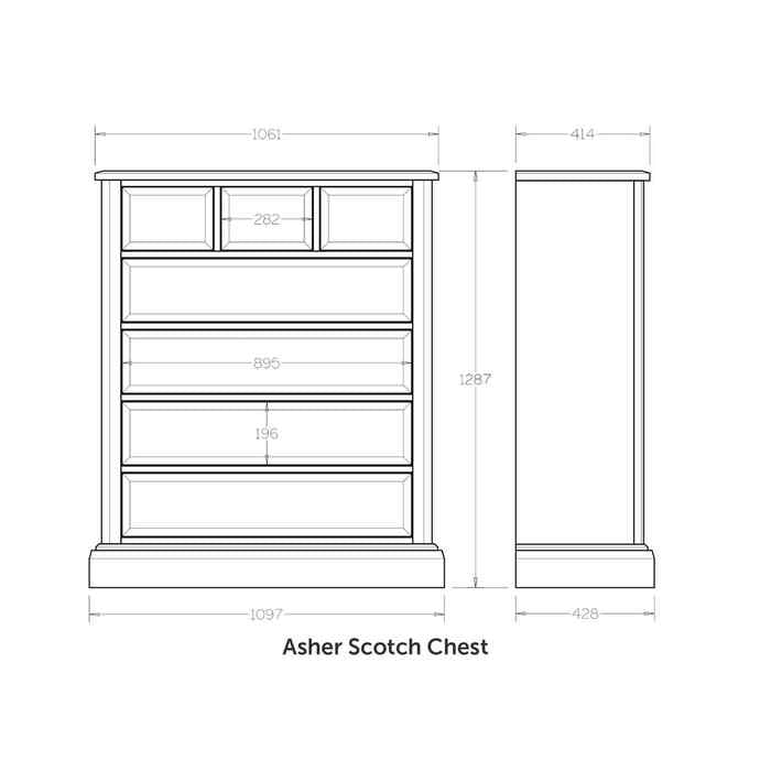 Asher Scotch Chest 7 Drawer - Paulas Home & Living