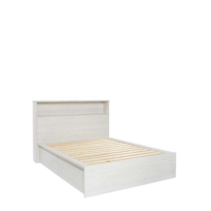 Atlas Slatframe Bed with Storage Headboard - King Single - Paulas Home & Living