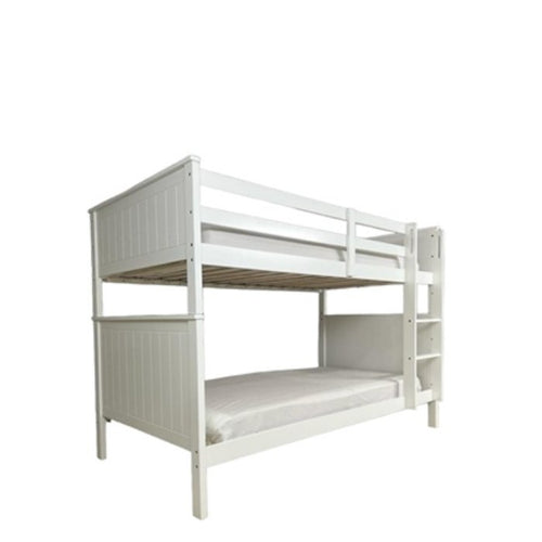 Ava Bunk - White - Single & King Single (Suitable for Commercial) - Paulas Home & Living