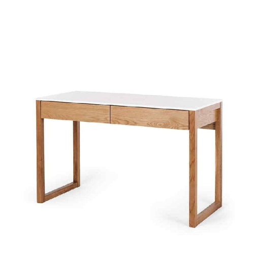 Avalon Desk - Oak with Marble top - Paulas Home & Living