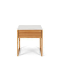 Avalon Natural Oak Side Table (Marble Top) - Paulas Home & Living