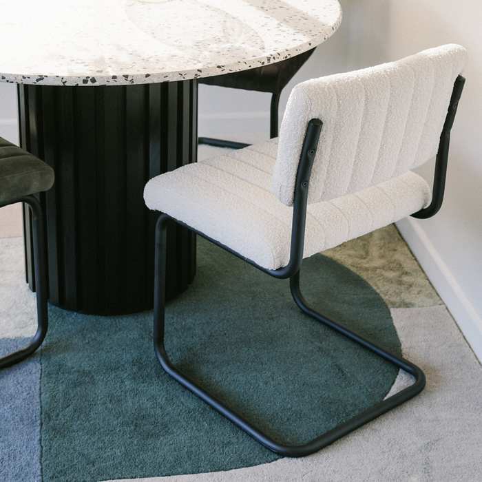 Blake Dining Chair - Cream Boucle fabric - Paulas Home & Living