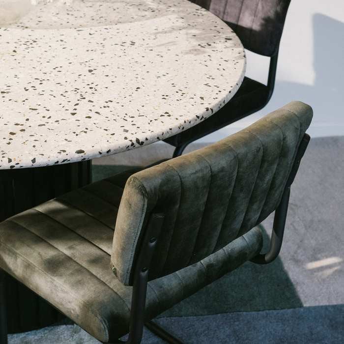 Blake Dining Chair - Moss Green Velvet - Paulas Home & Living