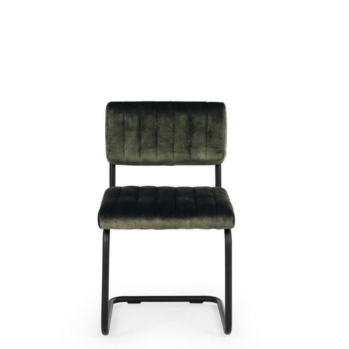 Blake Dining Chair - Moss Green Velvet - Paulas Home & Living