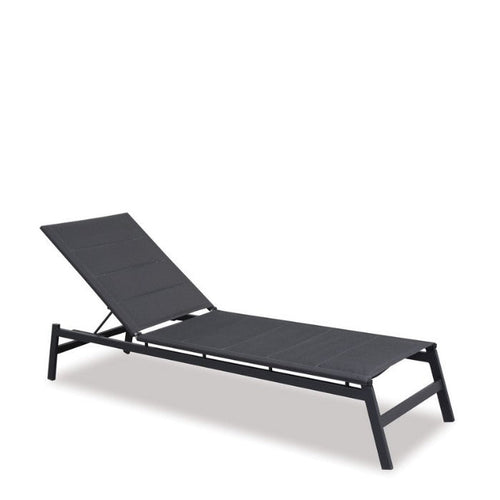 Boston Outdoor Sun Lounger - Gunmetal Grey - Paulas Home & Living