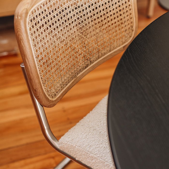 Breuer Dining Chair - Natural Oak Boucle seat - Paulas Home & Living