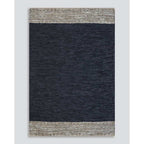 Caracas Floor Rug - Black/Saddle (100% Leather) - Paulas Home & Living