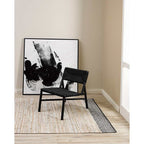 Caracas Floor Rug - Sand/Black (100% Leather) - Paulas Home & Living