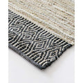 Caracas Floor Rug - Sand/Black (100% Leather) - Paulas Home & Living