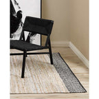 Caracas Floor Rug - Sand/Black (100% Leather) - Paulas Home & Living