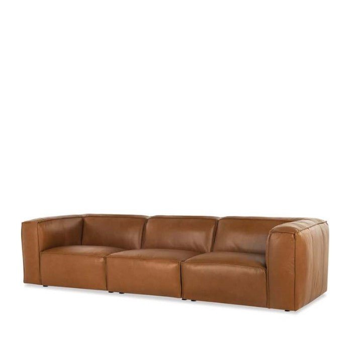 Cassia 3 Seater Leather Sofa - Paulas Home & Living