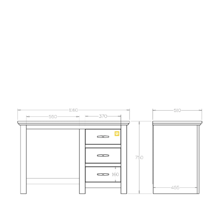 Charlton Desk - Paulas Home & Living