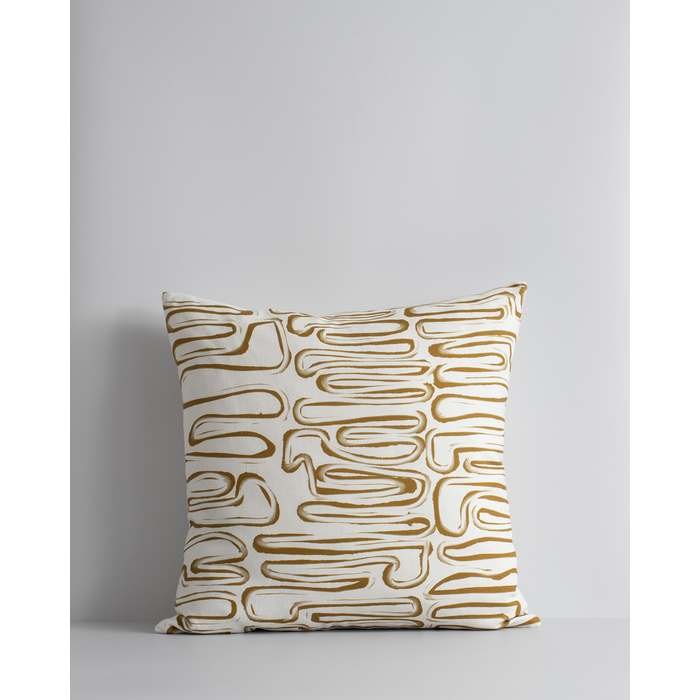 Chemin Brass/Ivory Cushion - Paulas Home & Living