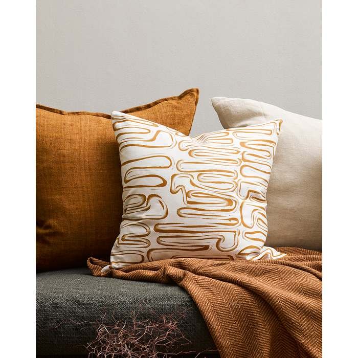 Chemin Brass/Ivory Cushion - Paulas Home & Living