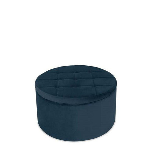 Chest Ottoman with Storage - Atlantic Blue - Paulas Home & Living