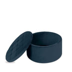 Chest Ottoman with Storage - Atlantic Blue - Paulas Home & Living