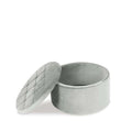 Chest Ottoman with Storage - Grey velvet - Paulas Home & Living