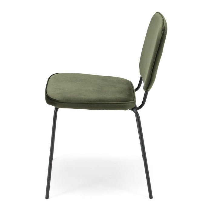 Clyde Dining Chair - Stackable - Olive - Paulas Home & Living