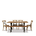 Cross & Bench Dining Suite 1800w (6 Pce) - Paulas Home & Living