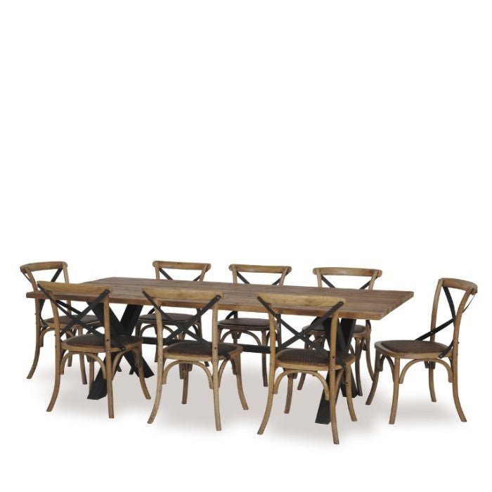 Cross Dining Suite 2200w (9 Pce) - Paulas Home & Living