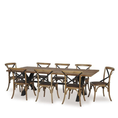 Cross Dining Suite 2200w (9 Pce) - Paulas Home & Living
