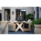 Cross Outdoor Dining Table - Teak - Paulas Home & Living