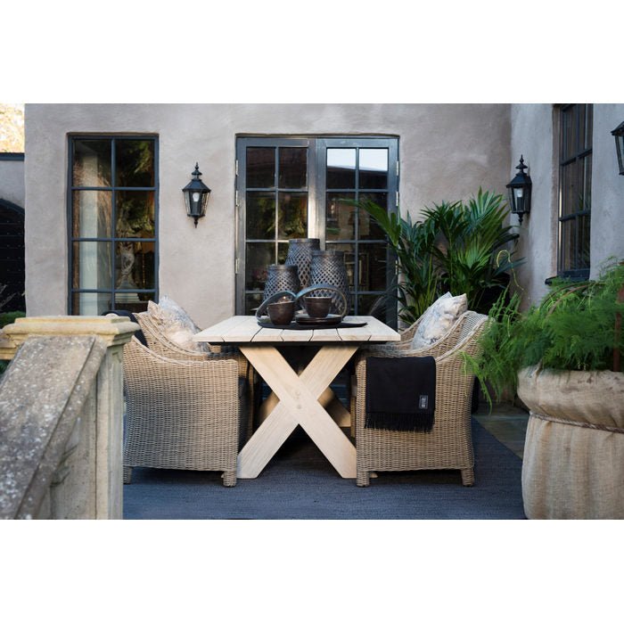 Cross Outdoor Dining Table - Teak - Paulas Home & Living