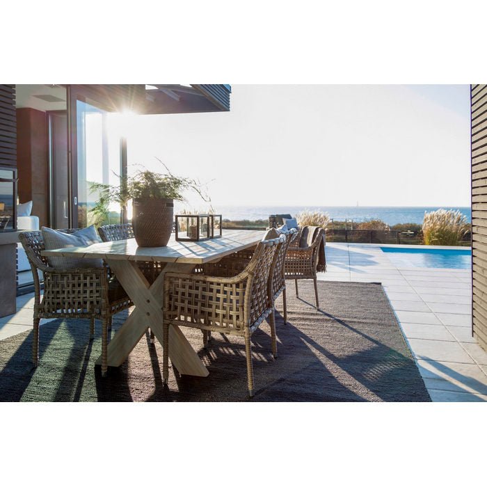 Cross Outdoor Dining Table - Teak - Paulas Home & Living