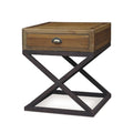 Cross Side Table - Old Pine Timber - Paulas Home & Living