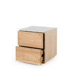 Cube 2 Drawer Bedside - Marble top - Paulas Home & Living