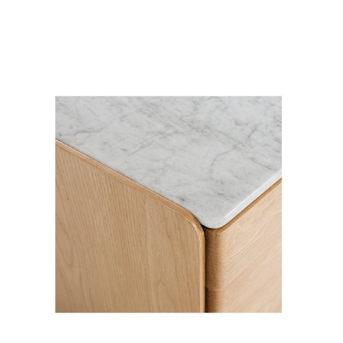 Cube 2 Drawer Bedside - Marble top - Paulas Home & Living