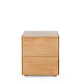 Cube 2 Drawer Bedside - Natural Oak top - Paulas Home & Living