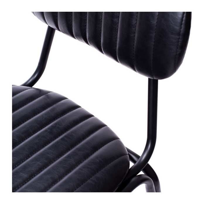 Datsun Barstool Vintage Black PU - Paulas Home & Living