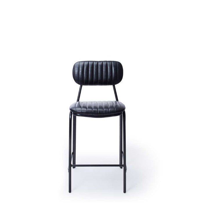Datsun Barstool Vintage Black PU - Paulas Home & Living