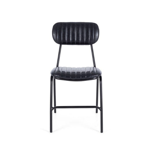 Datsun Chair Vintage Black PU - Paulas Home & Living