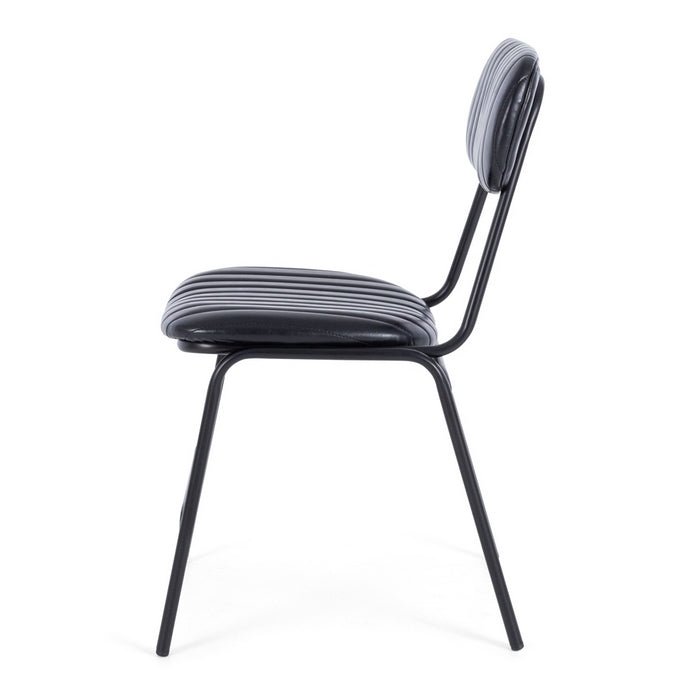 Datsun Chair Vintage Black PU - Paulas Home & Living