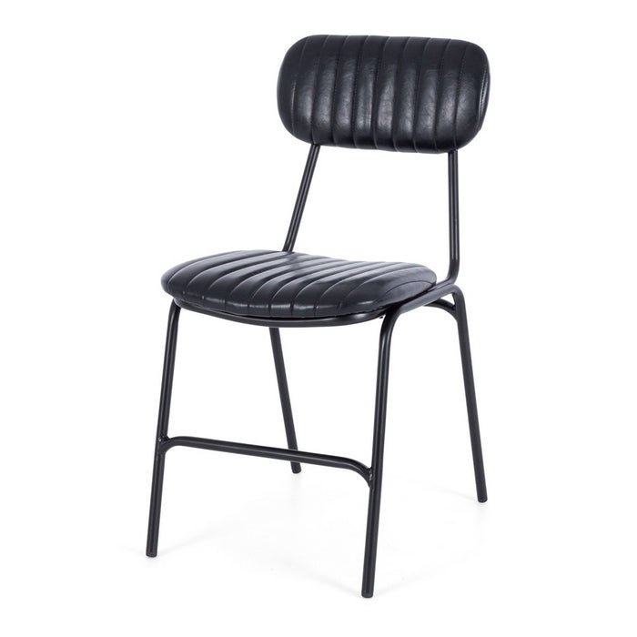 Datsun Chair Vintage Black PU - Paulas Home & Living