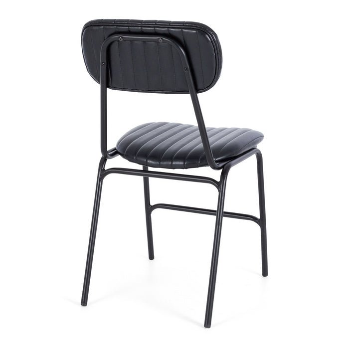 Datsun Chair Vintage Black PU - Paulas Home & Living