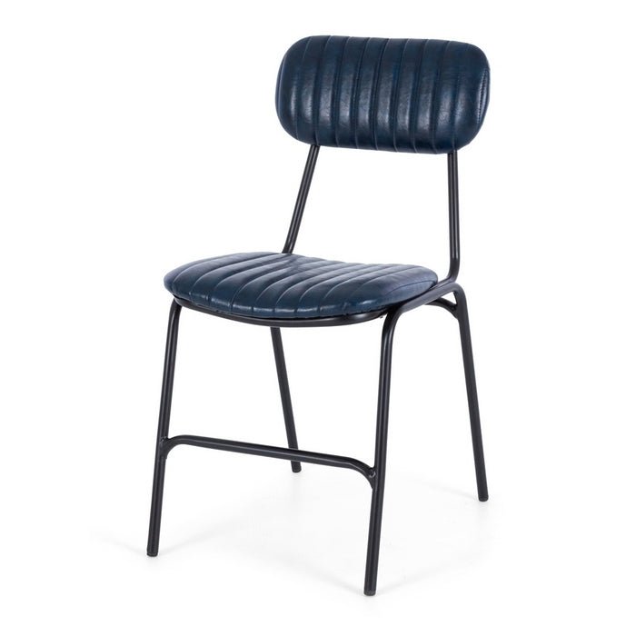 Datsun Chair Vintage Blue PU - Paulas Home & Living