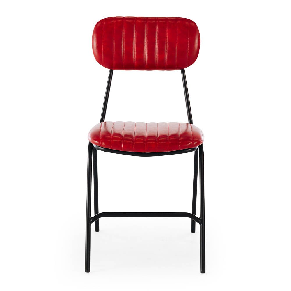 Datsun Chair Vintage Red PU - Paulas Home & Living