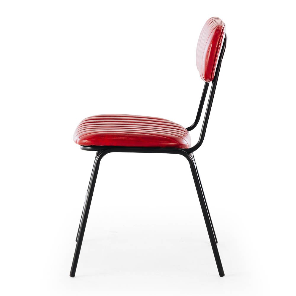 Datsun Chair Vintage Red PU - Paulas Home & Living