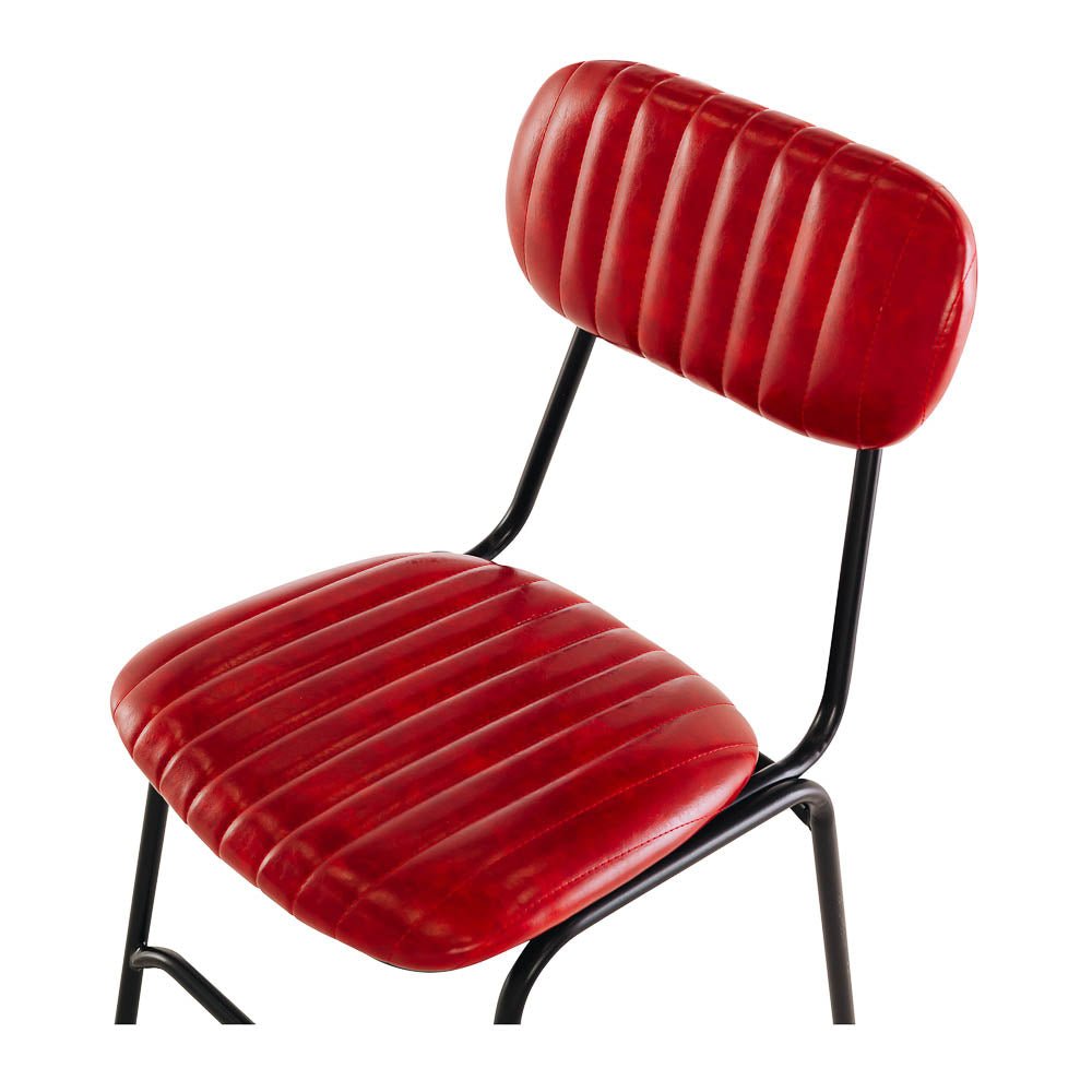Datsun Chair Vintage Red PU - Paulas Home & Living