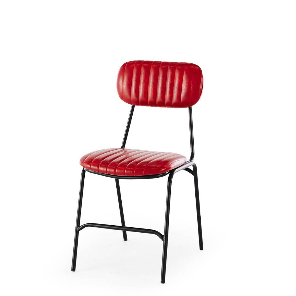 Datsun Chair Vintage Red PU - Paulas Home & Living
